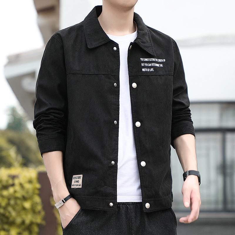 Jackets Men's Autumn and Winter Korean Style Trendy Casual Lapel Retro Workwear Jackets Autumn Thin Jackets