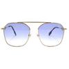 Segundo. Gafas de sol Serie Patrón de Logo Exclusivo Monograma 3124 Gafas de sol para mujer Gradiente Dorado-Azul Púrpura B3124-1109/19-57
