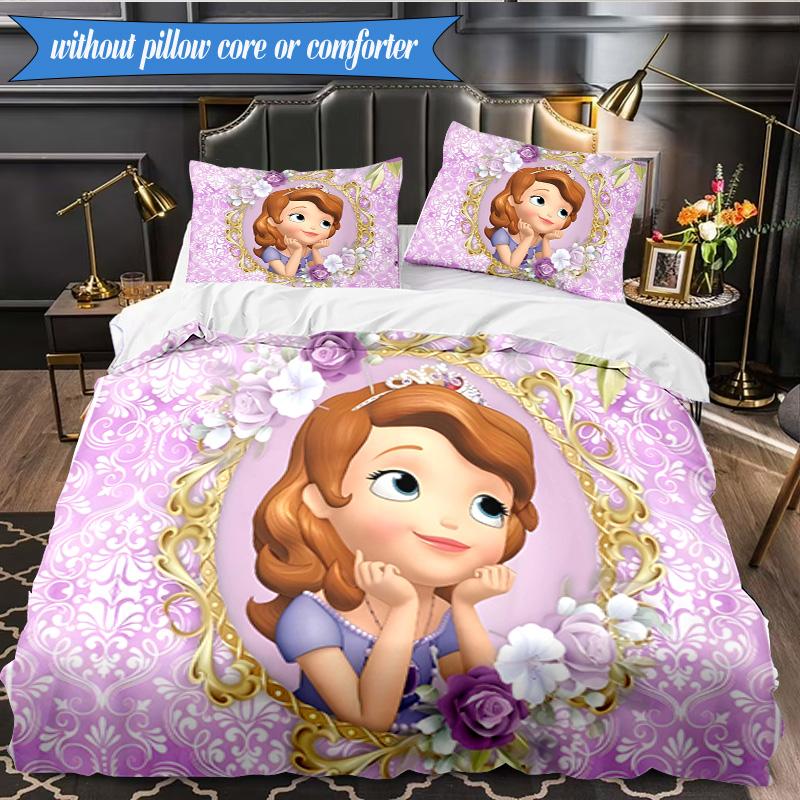 Set Biancheria da Letto 3 Pezzi Princess Sofia K-pop Music Group, Ideale per Camera da Letto, Dormitorio, Include Copripiumino e 2 Federe, Regali per Fan