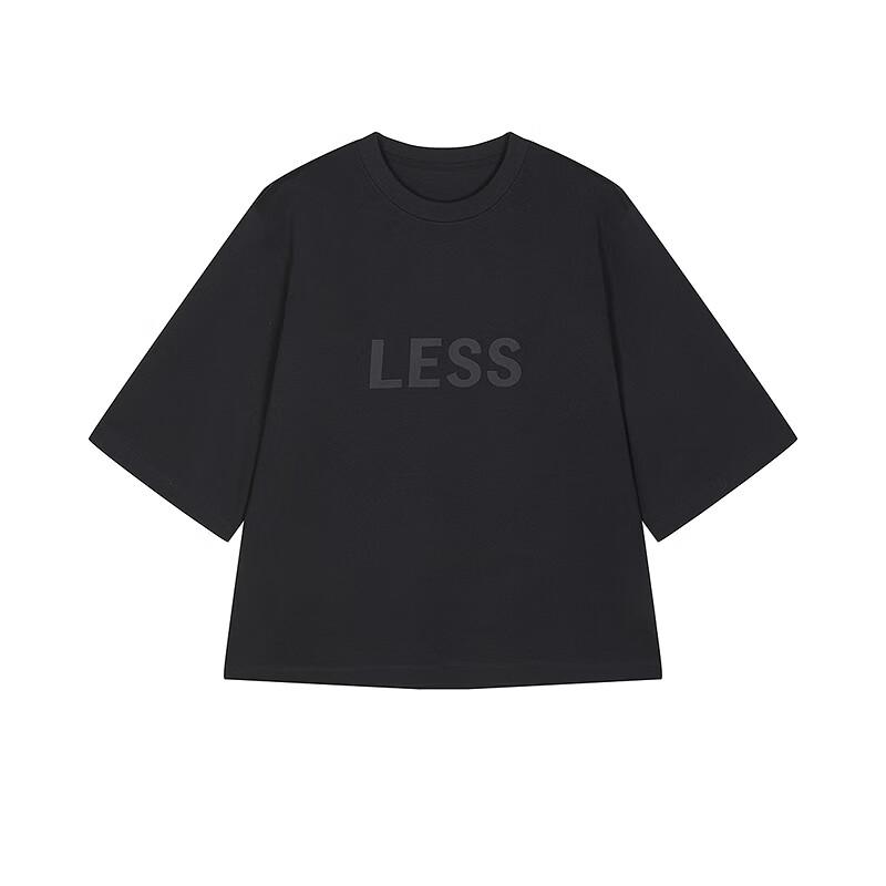 LESS 2025 Spring Cotton Loose Fit Crew Neck T-Shirt