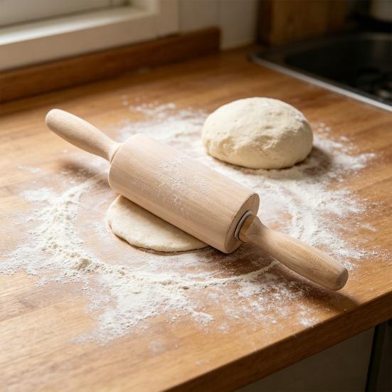 Holz-Nudelholz Lebensmittelqualität Antihaft Pizza Kekse Kuchenteig Backen Gebäck Teigtaschen Teigroller Stock Küchenhelfer