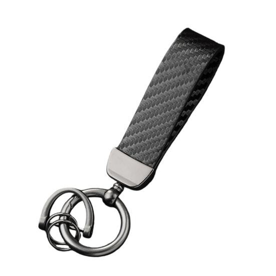 Keychain Pendant, Carbon Fiber Car Key Chain with Anti-Lost D-Ring, Universal Keychain for Men And Women