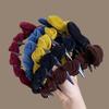 Velvet Rabbit Ear Bow Headband: Fluffy, Non-Slip, Face-Slimming Hair Accessory for Women.