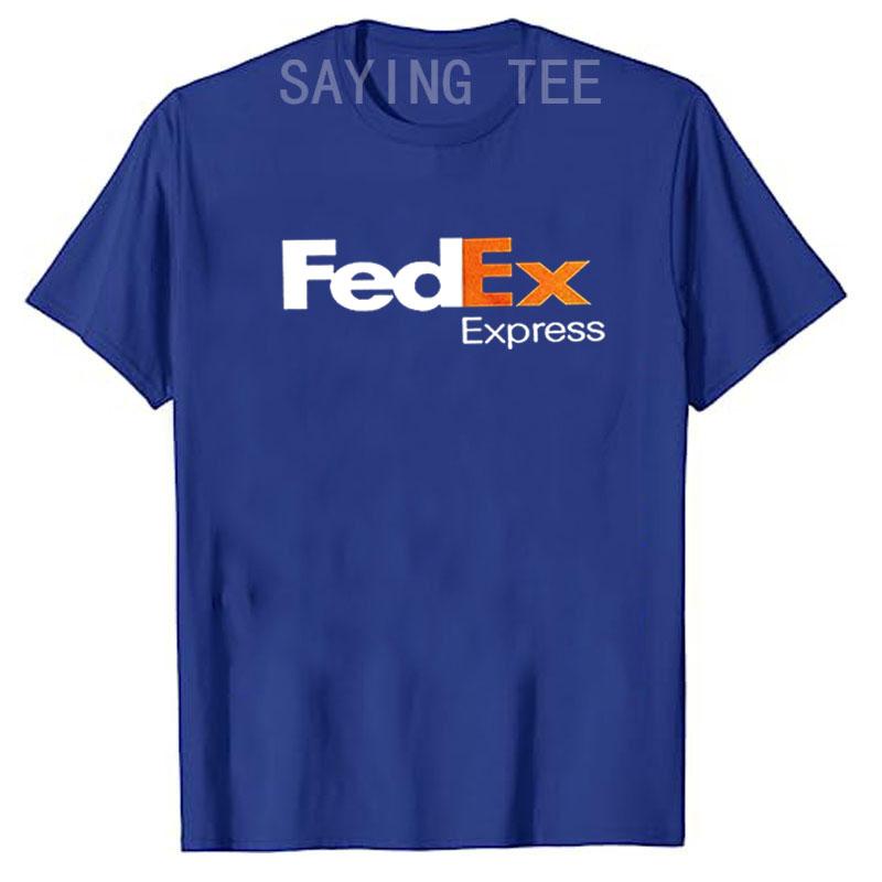 FedEx Unisex Mode Kurzarm Rundhals T-Shirt Grafik-Tees Lässig für Männer Frauen Lustige Blusen Baumwolle Arbeitskleidung Geschenke