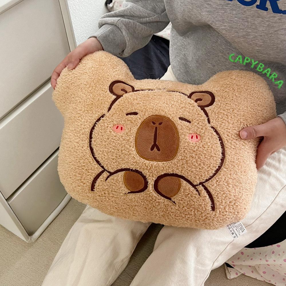 Cartoon Cute Kapibala Cloud Capybara Pillow Guinea Pig Plush Toy Doll Girl Sofa Pillow Cushion
