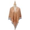 New Nylon Hollow Monochrome Breathable Fringed Triangle Scarf Shawl Women's Fashion Scarf