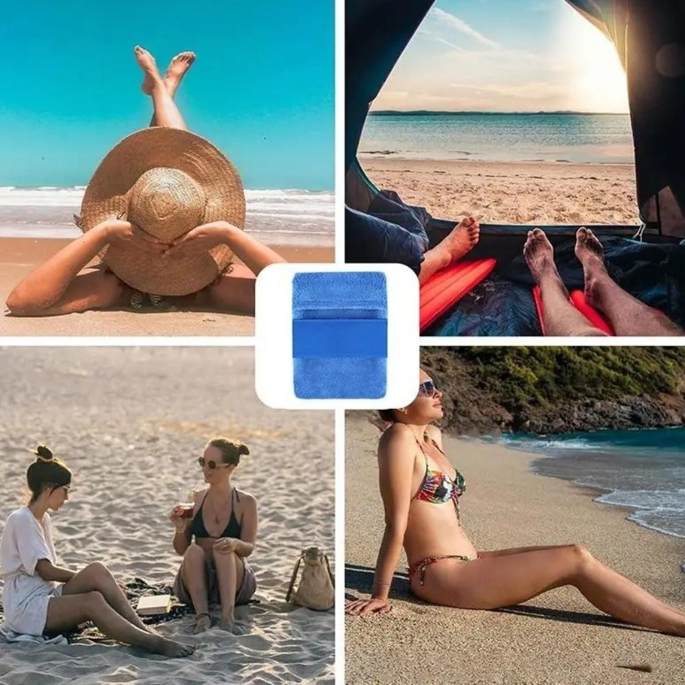 2PCS Hand-washable Sand Removal Bag Portable Sand Remover Mitt Beach Sand Remover  Family Vacation
