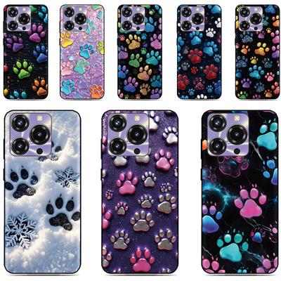 Dog Paw Print Back Cover for Sony Xperia 10 1 VII VI 5 II III IV V 2023 XZ5 XZ4 XZ3 XZ2 Compact XA1 XA2 TPU Soft Phone Case