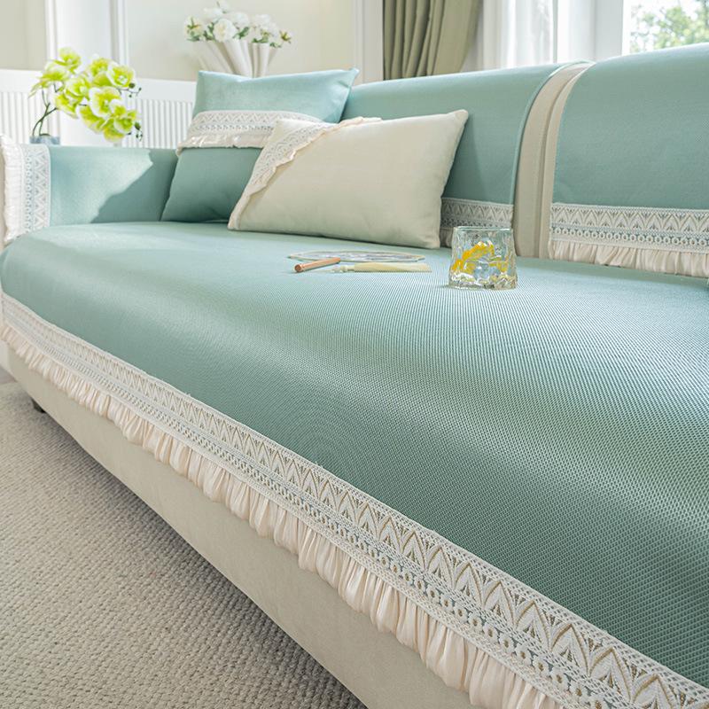 

Летняя подушка для дивана из ледяного шелка, прохладная, французская, нескользящая, легкая, роскошная, высококачественная, чехол-подстилка, чехол для дивана 70*70cm