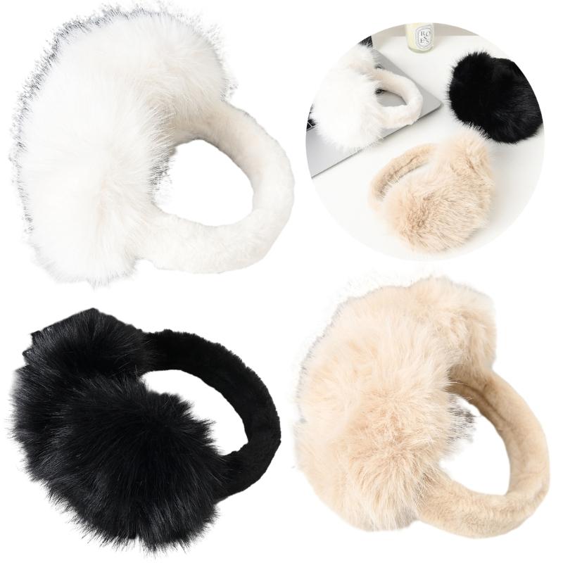 Flauschige und warme zusammenklappbare Plüsch-Ohrenwärmer für Winter-Outdoor-Aktivitäten halten Sie bei kaltem Wetter beim Skifahren warm.