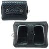 [Ricky's] Double Smart Key Case Type II Embossed Crocodile Black. Fits 2 Keys, with Card Slots and Clear Windows. Genuine Leather, Made In