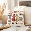 Best Friends Pillowcase Holiday Joy Single Sided Print Decorative Cushion Cover Home Throw Pillow Cover