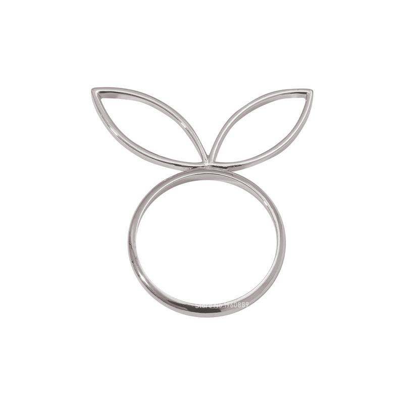 

1/6Pcs Rabbit Ears Napkin Rings Bunny Head Napkin Holder Rings Buckles for Easter Holiday Wedding Party Dinning Table Decoration