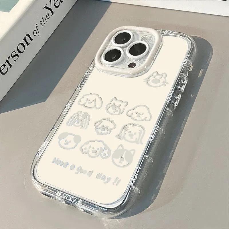 Cartoon puppy for iPhone17ProMax mobile phone case 14 Apple 13 fine hole 12/15 premium 16 soft case