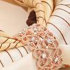 Silk Scarf Ring Clip for Women Metal Round Circle Clip Buckle Rhinestone Love Clothing