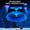 Double Jellyfish Solar Light 7 Gradient Colors Solar Garden Light LED Fiber Optic Lamp Outdoor Waterproof Decoration Ground Lamp