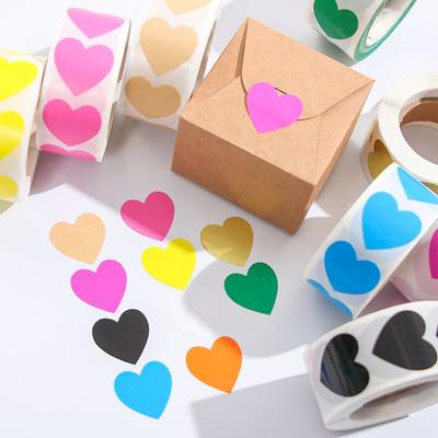 500 Pcs Birthday Party Supplies Gift Packaging Home Decor Seal Labels Scrapbooking Sticker Love Heart Shaped