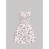 Europe, America 2026 summer new temperament vacation flower print pleated design suspender dress