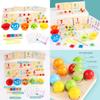 Wooden Multifunctional Arithmetic Clip Bead Learning Board Kid Puzzle Toy Set For Early Learning