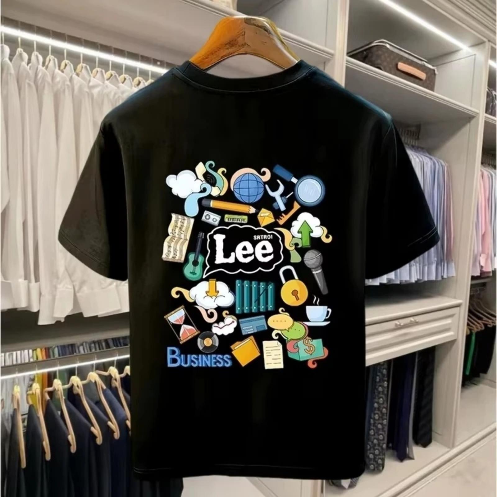 Лето 2025 новый Модный Тренд Принт Американский Модный Бренд Женская Круглый Вырез Короткий Рукав Футболка S