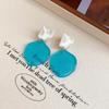 Silver Needle Cross-Border Tassel Earrings: Women's Versatile, Stylish Studs with a Unique, Trendy Design.