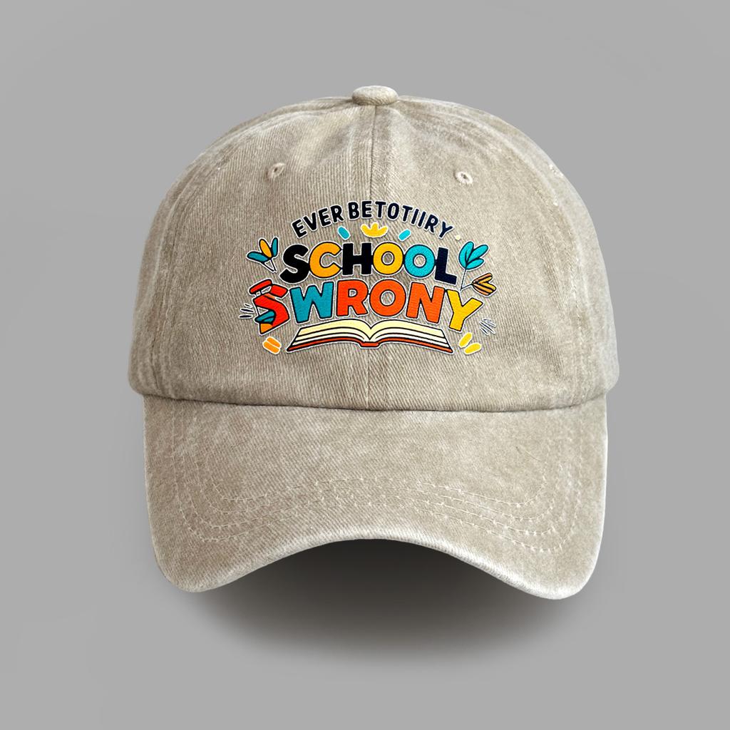 Neue bedruckte gewaschene Baumwolle Retro Softtop Baseballkappe Herren und Damen Outdoor Freizeit Sonnenschutz Trendkappe