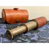 Antique Brass Leather Telescope 6" with Leather Case – Handmade Nautical Spyglass, Fully Functional – Perfect for Maritime and Pirate Collectors