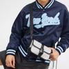 Coach League 19 Classic Print Coated Canvas And Calfskin Crossbody Shoulder Bag Small Men Bags Black White CY990-XTP
