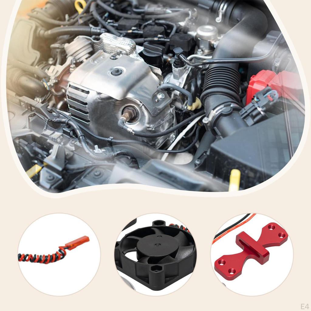 Pp RC Motor Heat Sink Kit 10800RPM for 1/7 1/8 1/10 Scale Vehicles Efficient Sturdy Repair Parts