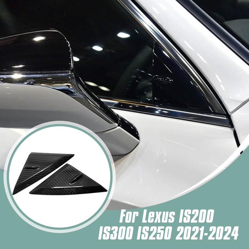 

For Lexus IS200 IS300 IS250 -2024 Carbon Fiber Exterior Car Window A-Pillars Side Triangle Anti-Wind Cover Trim Accessories
