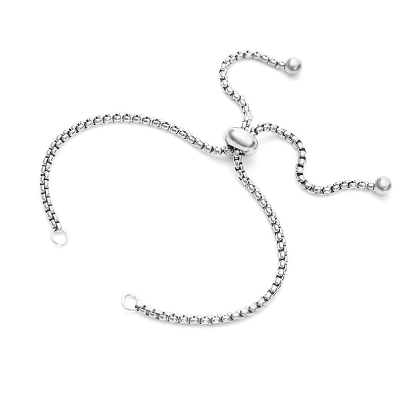 5 Stück/Los Neuer Titanstahl Ausziehbarer Stil Verlängerungskette DIY Schmuckherstellung Verstellbares Armband Zubehör Großhandel