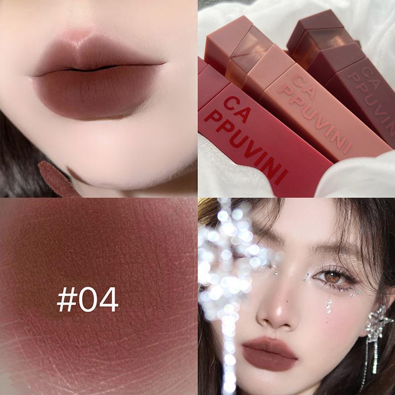 Cloud Lip Mud Matt Samt Whitening Lip Glaze Matt Rotbraun Seidiger Antihaft-Lipgloss
