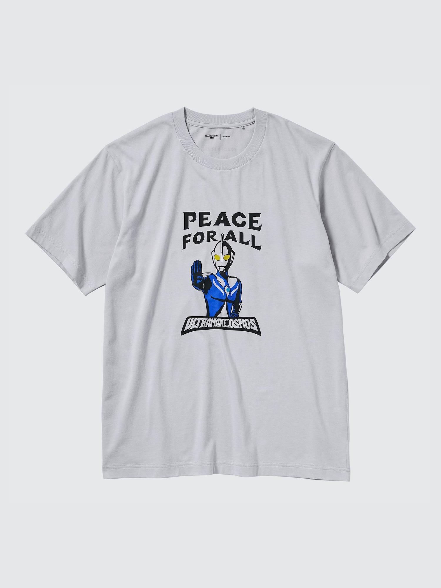 

Футболка UNIQLO JAPAN PEACE FOR ALL с графическим рисунком (короткий рукав, стандартная посадка) Ультрачеловек 02 LIGHT GRAY/4XL