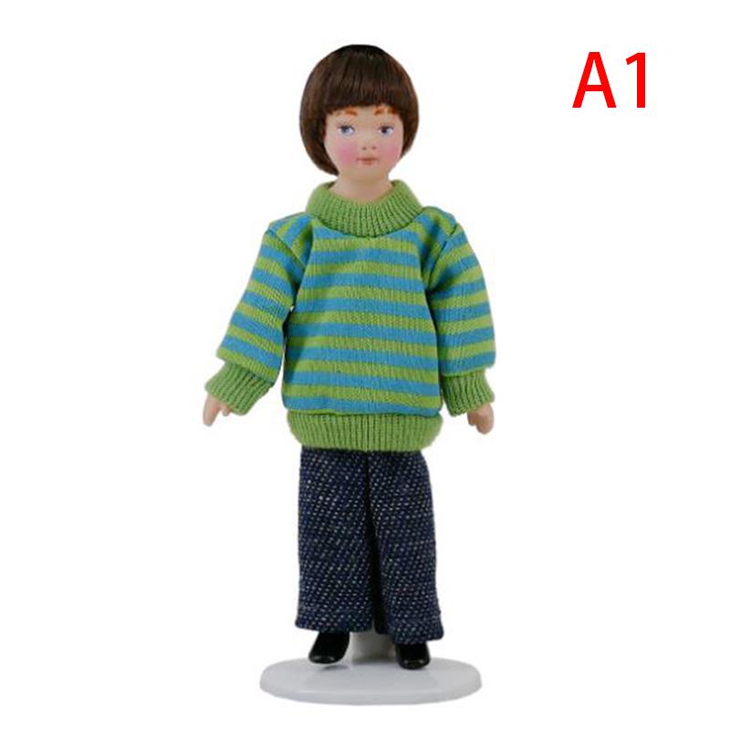 1:12 Dollhouse Miniature Porcelain Dolls Model Little Pretty Girls Boys