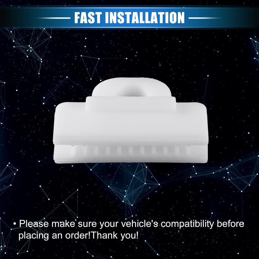 VekAuto Set of 4 Window Door Glass Channel Retainer Clips 1.54"x1.30"x0.47" Glass Regulator Holder Sash Clips Durable Plastic White