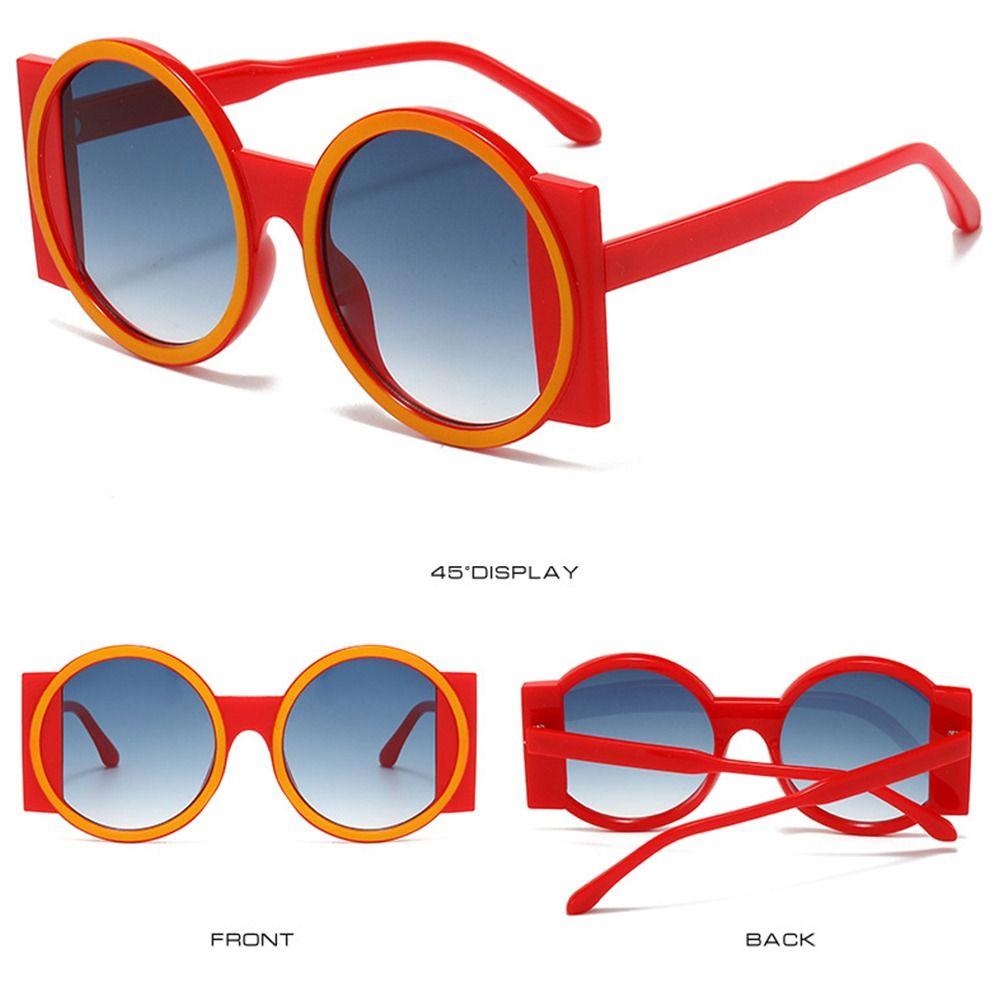 UV400 Contrast Color Shades Oversized Gradient Sun Glasses Round Sunglasses  for Women & Men