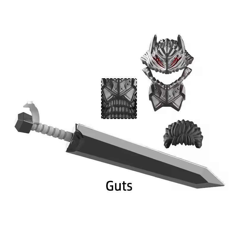 FQ101 FQ102 Popular Japanese Anime Characters Berserk Guts Horse mini Model figures Blocks cartoon  MOC Bricks Set Gifts Toys