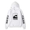 Men Women Fleece Hoodie Gojo Manga Art Two Sleeve Vertical Japanese Characters Casual Anime Hooded Sweatshirt