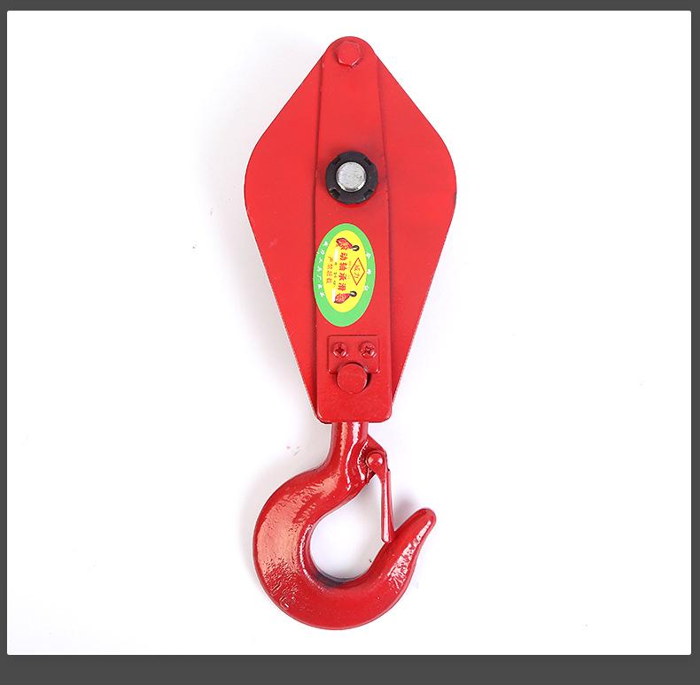 National Standard Heavy-duty Steel Wire Rope Lifting Pulley with Open Hook - 0.5t, 1t, 3t Capacity