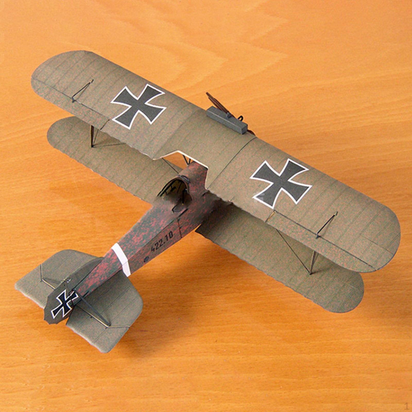 1:33 Diecast D II Fighter Model Aircraft Collectables Educational DIY Airplane Craft 3D Puzzle