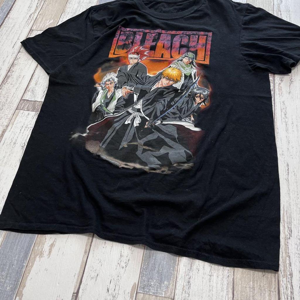 [USED] BLEACH Black T-Shirt, Size M, Official Tag, Anime Shirt, Size M