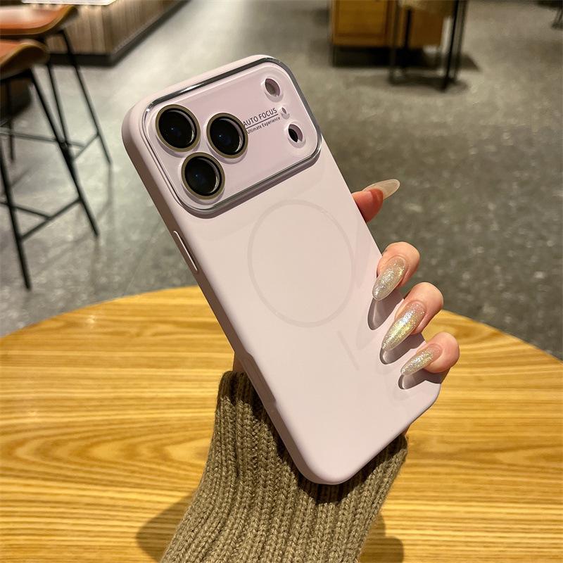 

iPhone 17 Pro Skin-Feel Magnetic Crystal Phone Case: Full Coverage, Drop-Proof Protection for 13/14/15/16 Pro. 16 Pro