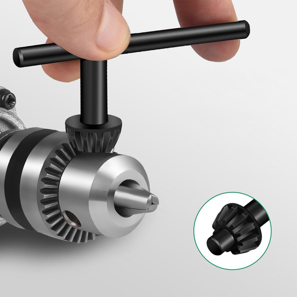 Carbon Steel 3pcs Drill Chuck Wrench Set Carbon Steel Drill Chuck Wrench Simple Installation for Quick Bit Adjustments