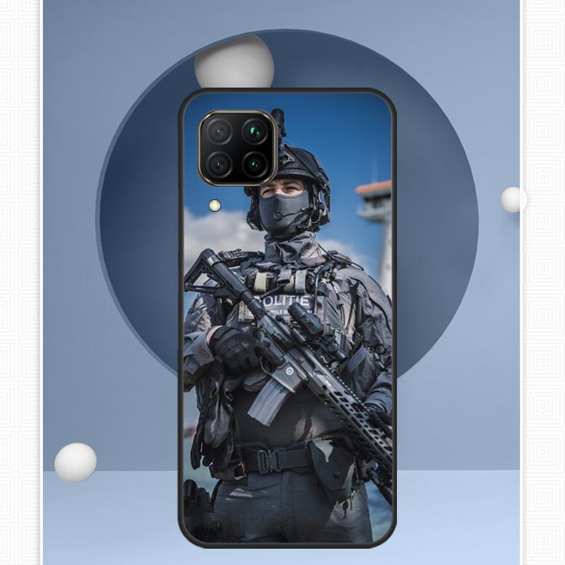 Tactical Swat Gear Pattern For Huawei Nova 12s 12i 11i 8i Y91 Y60 Y70 Y72 Y90 Y61 9 10 SE P20 P40 Lite P30 P60 Pro Case