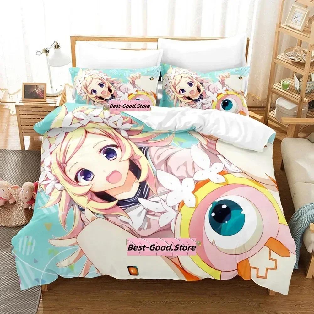 Kawaii BBKBRNK Bedding Set Single Twin Printed Bed Set With Pillowcase Bed Duvet Cover Soft Single Double Queen Super King Size