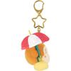 San-ei Trading Kirby Mini Plush Mascot Keychain with Parasol Design