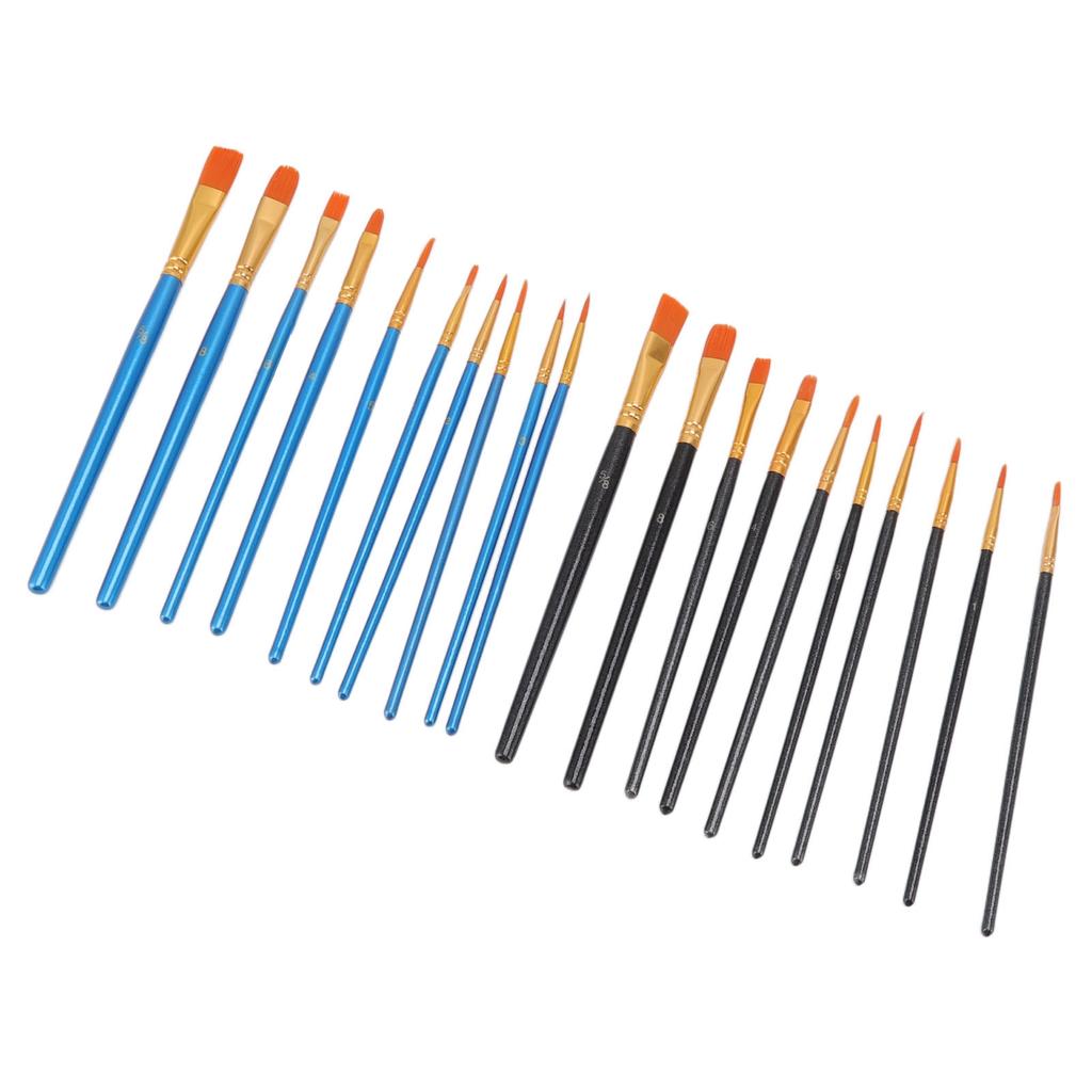 20 Pcs Watercolor Brushes Elastic Nylon Brush Head 10 Different Sizes Watercolor Brushes Set for Artist Beginners