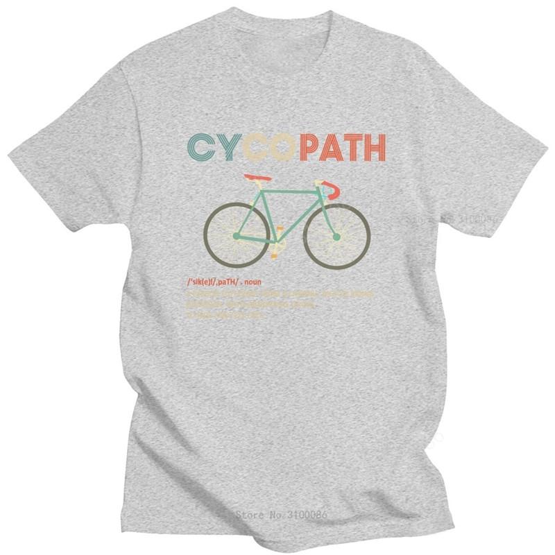 Vintage Tshirt Unisex Cycopath Funny Cycling For Cyclists And Bikers TShirt Streetwear MTB Tees Shirt Short Sleeved Cotton T Shirt