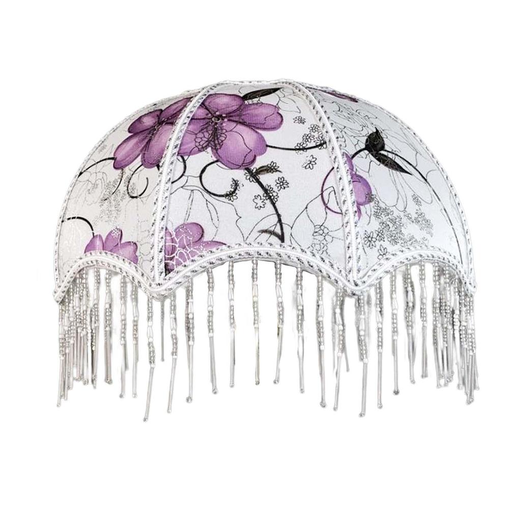 Decorative Shade Lampshade Lamp Cover, Suitable for E27 Lamp Holder with Tassel, Elegant Vintage Style