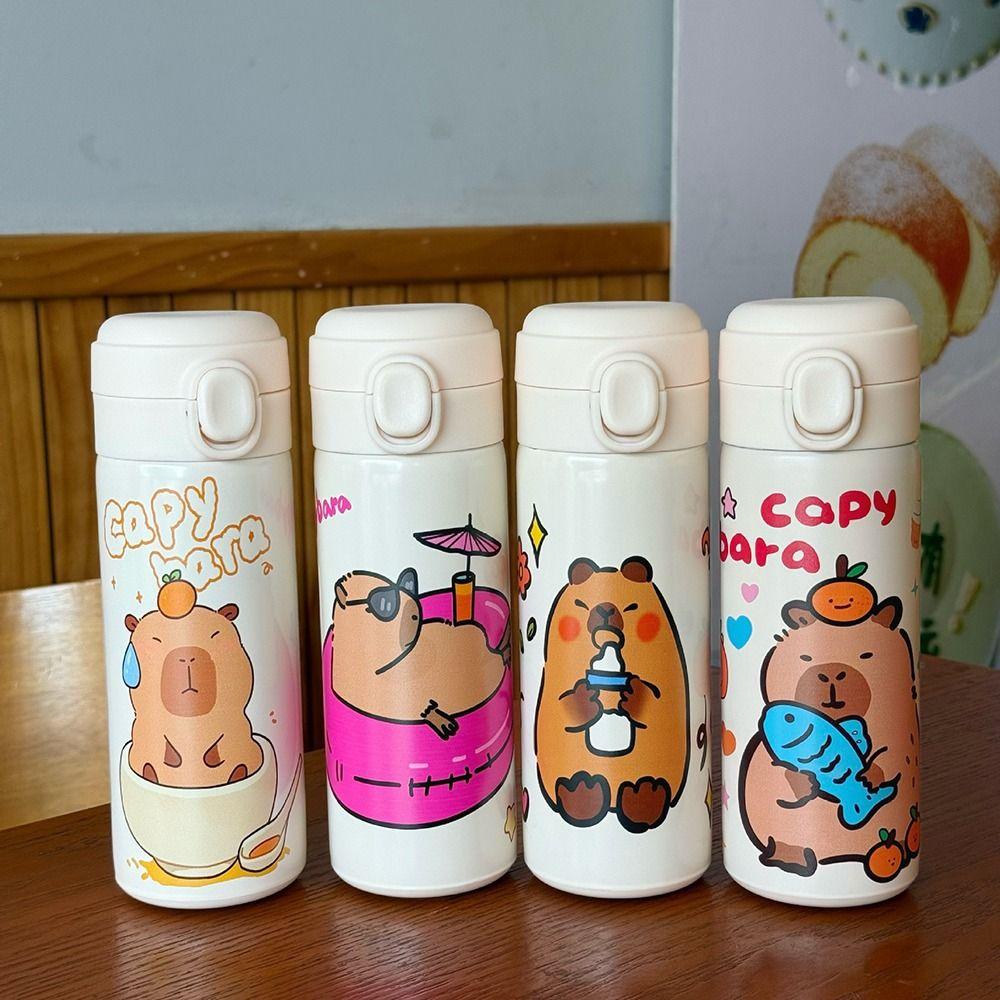 Large Capacity Vacuum Flask 304 Stainless Steel Thermal Mug Cartoon Water Bottle